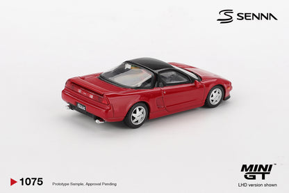 Mini GT 1/64 Honda NS-X Prototype Midship Sports 1989 Ayrton Senna w/ Figure Red - MGT01075