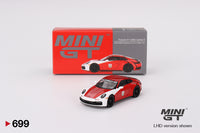 Mini GT 1/64 Porsche 911 (992) Carrera S Safety Car 2023 IMSA Daytona 24 Hrs Red & White