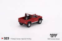 Mini GT 1/64 Land Rover Defender 90 Pickup Masai Red