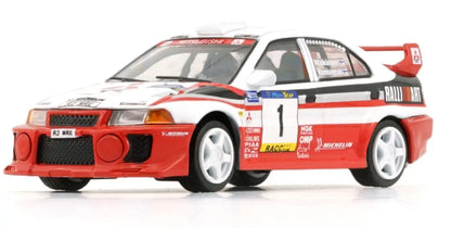 BM Creations 1/64 Mitsubishi Lancer Evolution V Group A 1998 Catalunya Rally #1 White & Red - 64B0409
