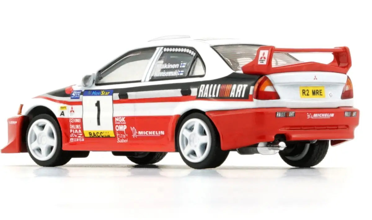BM Creations 1/64 Mitsubishi Lancer Evolution V Group A 1998 Catalunya Rally #1 White & Red - 64B0409