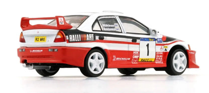 BM Creations 1/64 Mitsubishi Lancer Evolution V Group A 1998 Catalunya Rally #1 White & Red - 64B0409