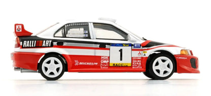 BM Creations 1/64 Mitsubishi Lancer Evolution V Group A 1998 Catalunya Rally #1 White & Red - 64B0409