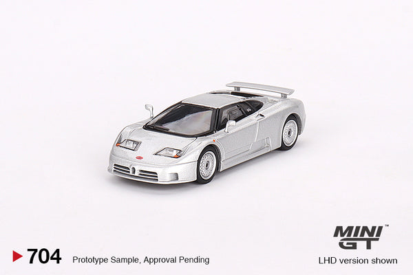 Mini GT 1/64 Bugatti EB110 GT Grigio Chiaro Silver