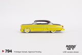 Mini GT 1/64 Lincoln Capri Hot Rod 1954 Lime Yellow