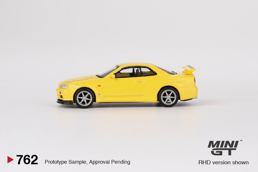 Mini GT 1/64 Nissan Skyline GT-R (R34) V-Spec Lightning Yellow