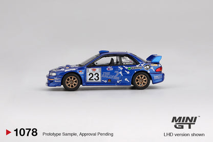 Mini GT 1/64 Subaru Impreza WRC99 #23 2000 Acropolis Rally - MGT01078-BL