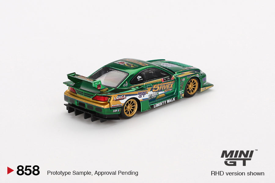 Mini GT 1/64 Nissan Silvia S15 LB-Super Silhouette LBWK 2024 Fausto Racing Green