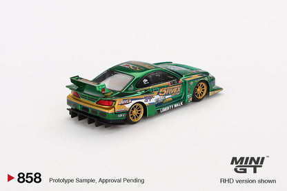 Mini GT 1/64 Nissan Silvia S15 LB-Super Silhouette LBWK 2024 Fausto Racing Green