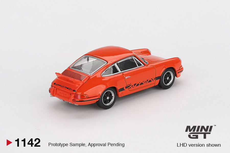 Mini GT 1/64 Porsche 911 Carrera RS 2.7 Tangerine with Black Livery Orange - MGT01142