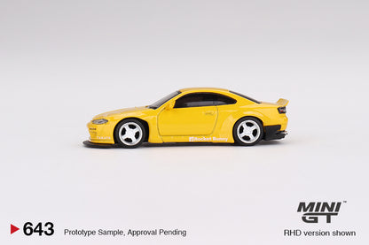 Mini GT 1/64 Nissan Silvia (S15) Rocket Bunny Bronze Yellow