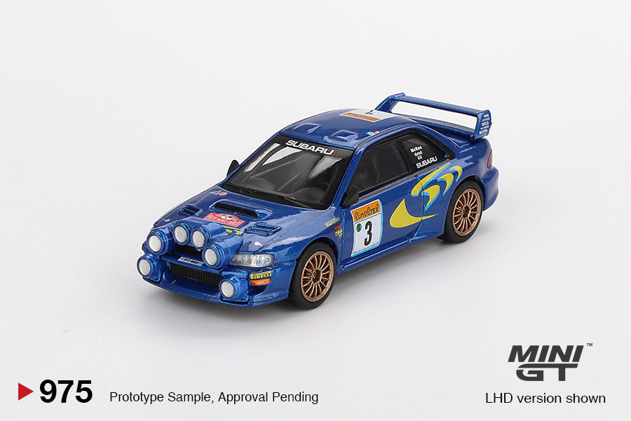 Mini GT 1/64 Subaru Impreza WRC98 #3 1998 Rally Monte-Carlo 3rd Place Blue - MGT00975