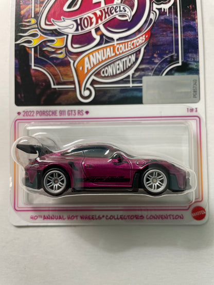 Hot Wheels 1/64 40th Annual Collectors Convention Los Angeles 2022 Porsche 911 GT3 RS Pink - JKC02-0910