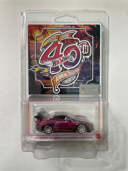 Hot Wheels 1/64 40th Annual Collectors Convention Los Angeles 2022 Porsche 911 GT3 RS Pink - JKC02-0910