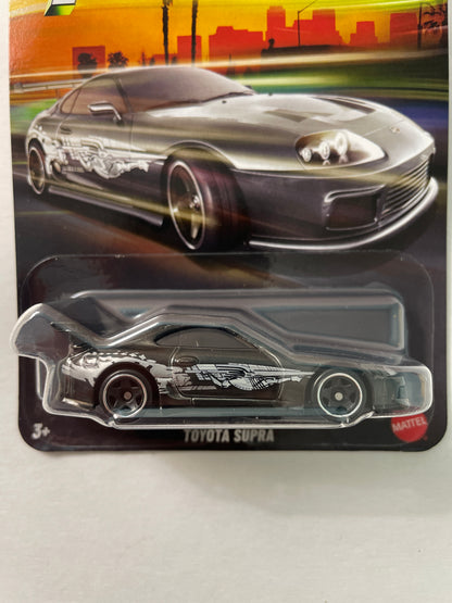 Hot Wheels 1/64 Silver Series Fast & Furious Toyota Supra Black - JKX24