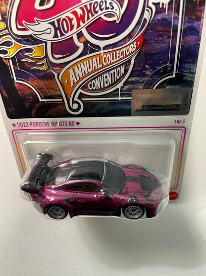 Hot Wheels 1/64 40th Annual Collectors Convention Los Angeles 2022 Porsche 911 GT3 RS Pink - JKC02-0910