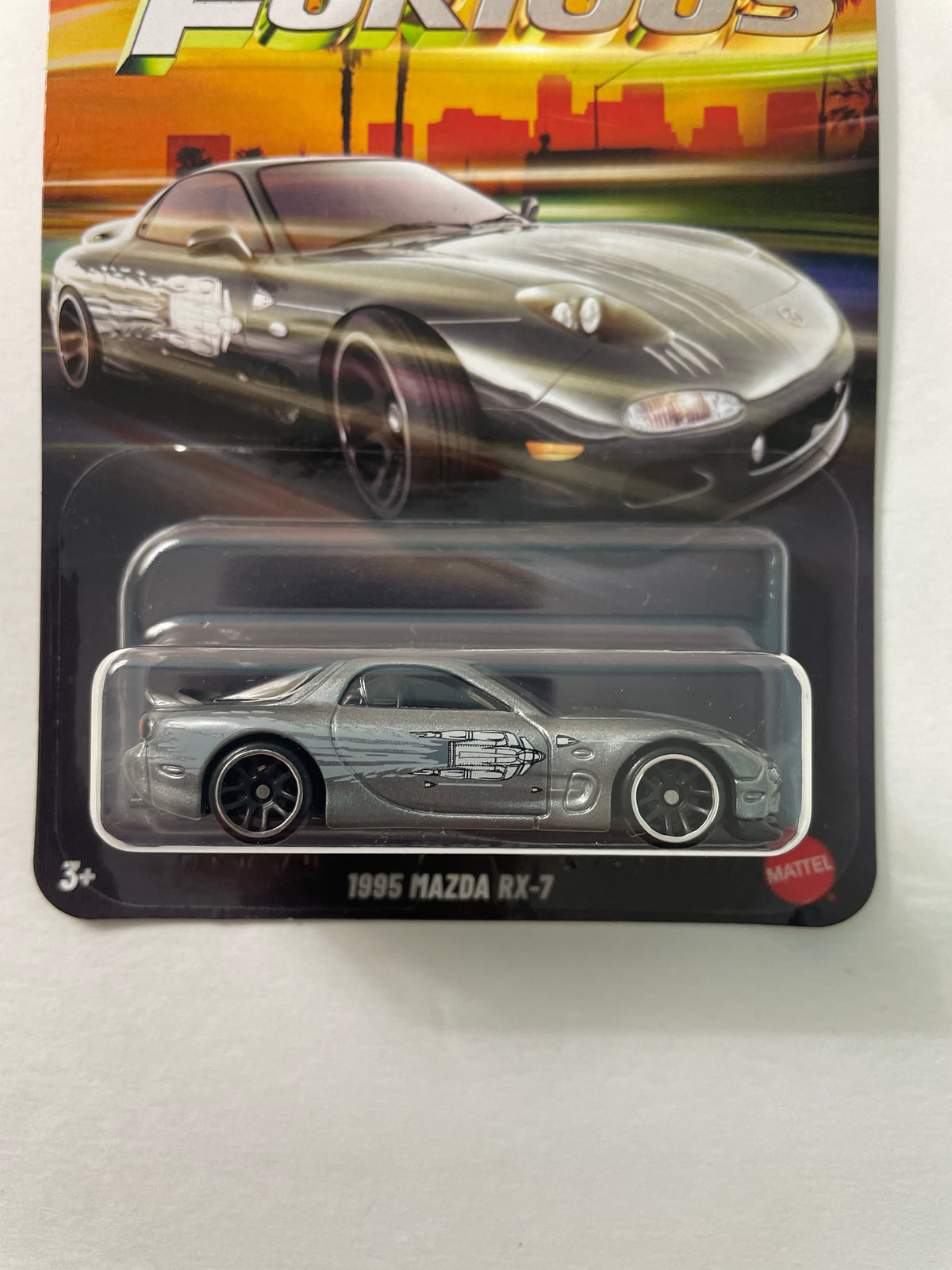 Hot Wheels 1/64 Silver Series Fast & Furious 1995 Mazda RX-7 Silver - JKX23