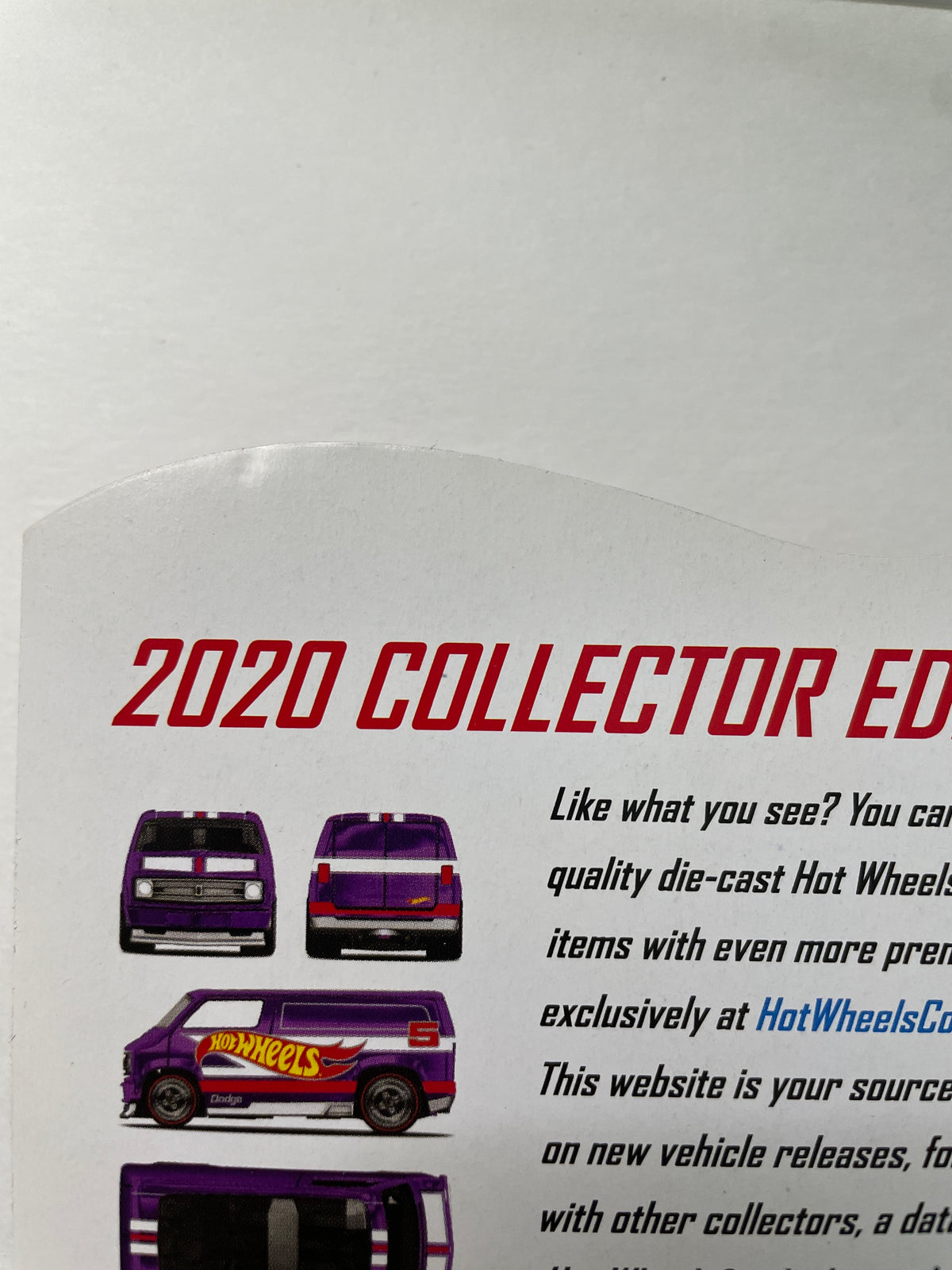Hot Wheels 1/64 Mail In 2020 Collector Edition Custom '77 Dodge Van Purple - GJJ80-K913
