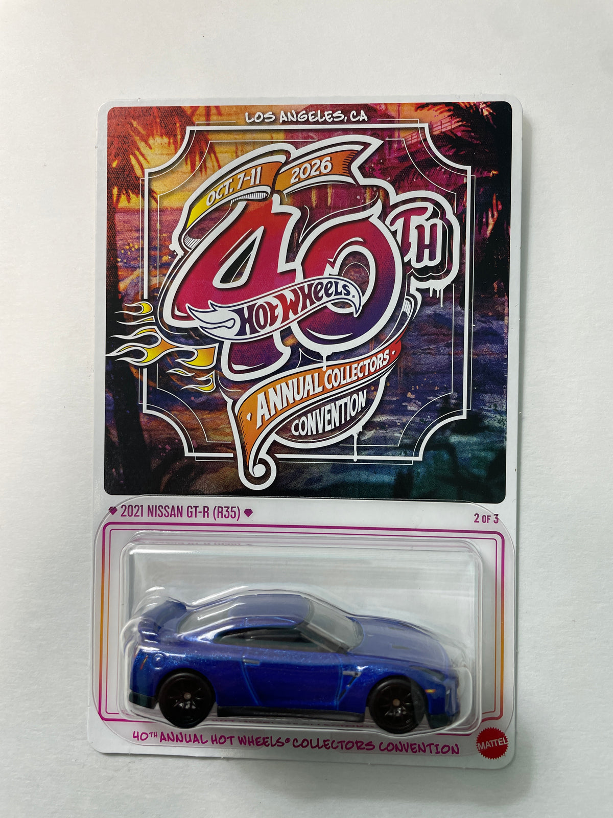 Hot Wheels 1/64 40th Annual Collectors Convention Los Angeles 2021 Nissan GT-R (R35) Blue - JKC03-0910