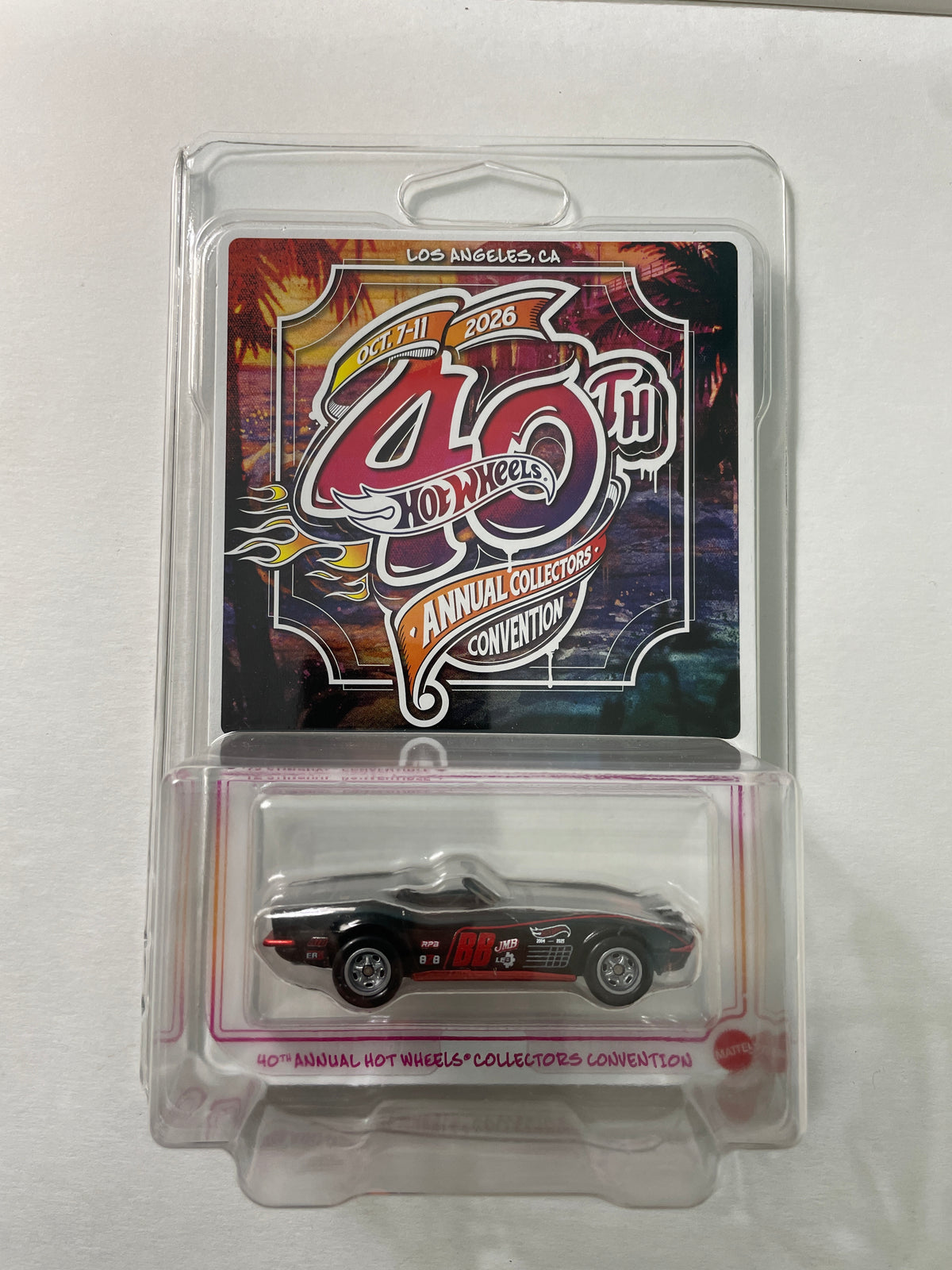 Hot Wheels 1/64 40th Annual Collector Convention Los Angeles Dinner '72 Corvette Stingray Convertible Black - JKC04-0910
