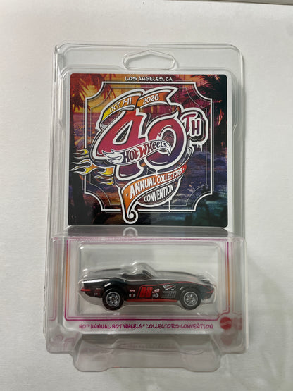 Hot Wheels 1/64 40th Annual Collector Convention Los Angeles Dinner '72 Corvette Stingray Convertible Black - JKC04-0910