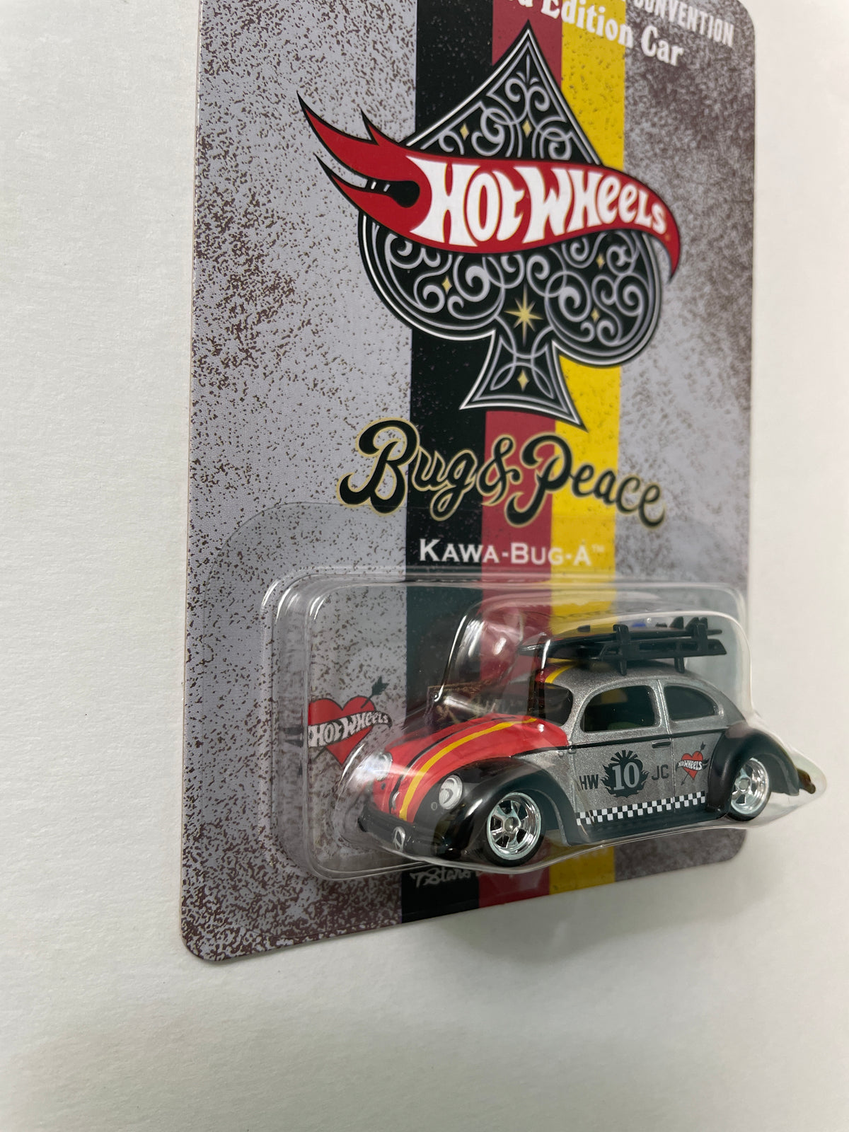 Hot Wheels 1/64 Japan Convention Left Facing Volkswagen Beetle Kawa-Bug-A Black/ Silver - JCP40-Z210 HT
