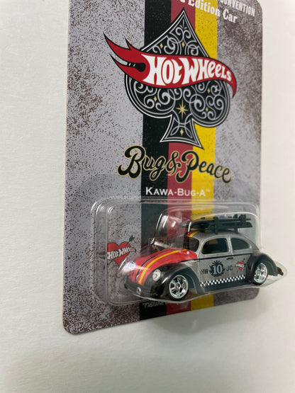 Hot Wheels 1/64 Japan Convention Left Facing Volkswagen Beetle Kawa-Bug-A Black/ Silver - JCP40-Z210 HT