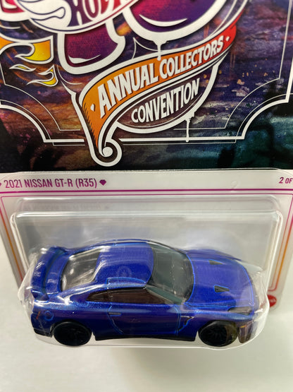 Hot Wheels 1/64 40th Annual Collectors Convention Los Angeles 2021 Nissan GT-R (R35) Blue - JKC03-0910