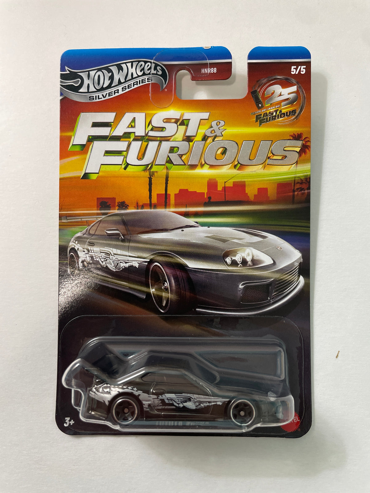 Hot Wheels 1/64 Silver Series Fast & Furious Toyota Supra Black - JKX24