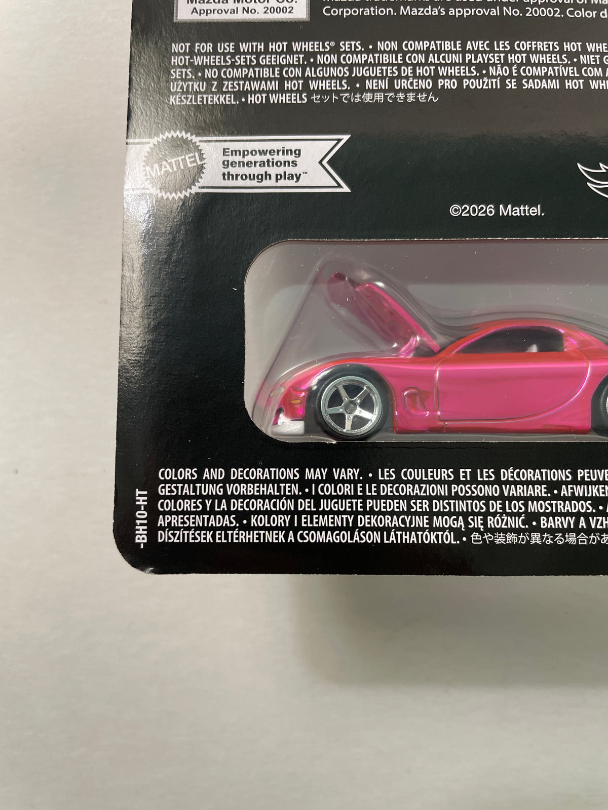 Hot Wheels 1/64 RLC 2026 Club exclusive 1993 Mazda RX-7 R1 Pink - JKC06