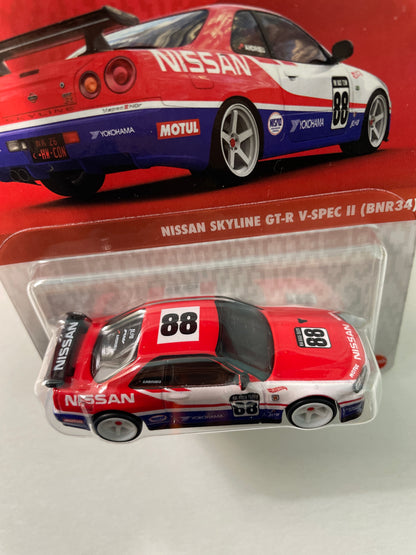 Hot Wheels 1/64 Collectors Convention Philippines 2026 Nissan Skyline GT-R V-Spec II (BNR34) #710 Red/ Blue - JKC11-0910