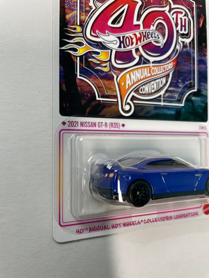 Hot Wheels 1/64 40th Annual Collectors Convention Los Angeles 2021 Nissan GT-R (R35) Low Number #266 Blue - JKC03-0910