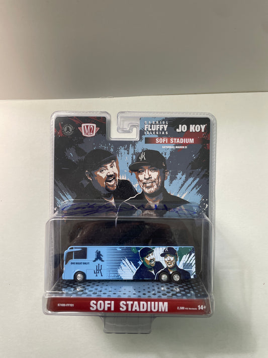 M2 Machines 1/64 Gabriel Fluffy Iglesias JO KOY Sofi Stadium Autographed Box Blue - 67400