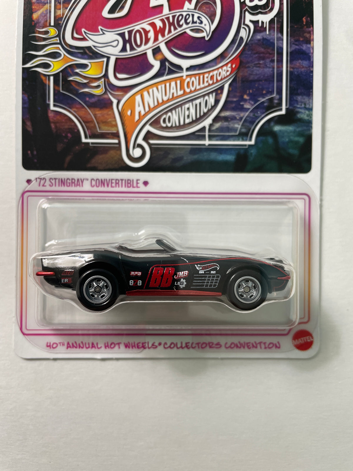 Hot Wheels 1/64 40th Annual Collector Convention Los Angeles Dinner '72 Corvette Stingray Convertible Black - JKC04-0910