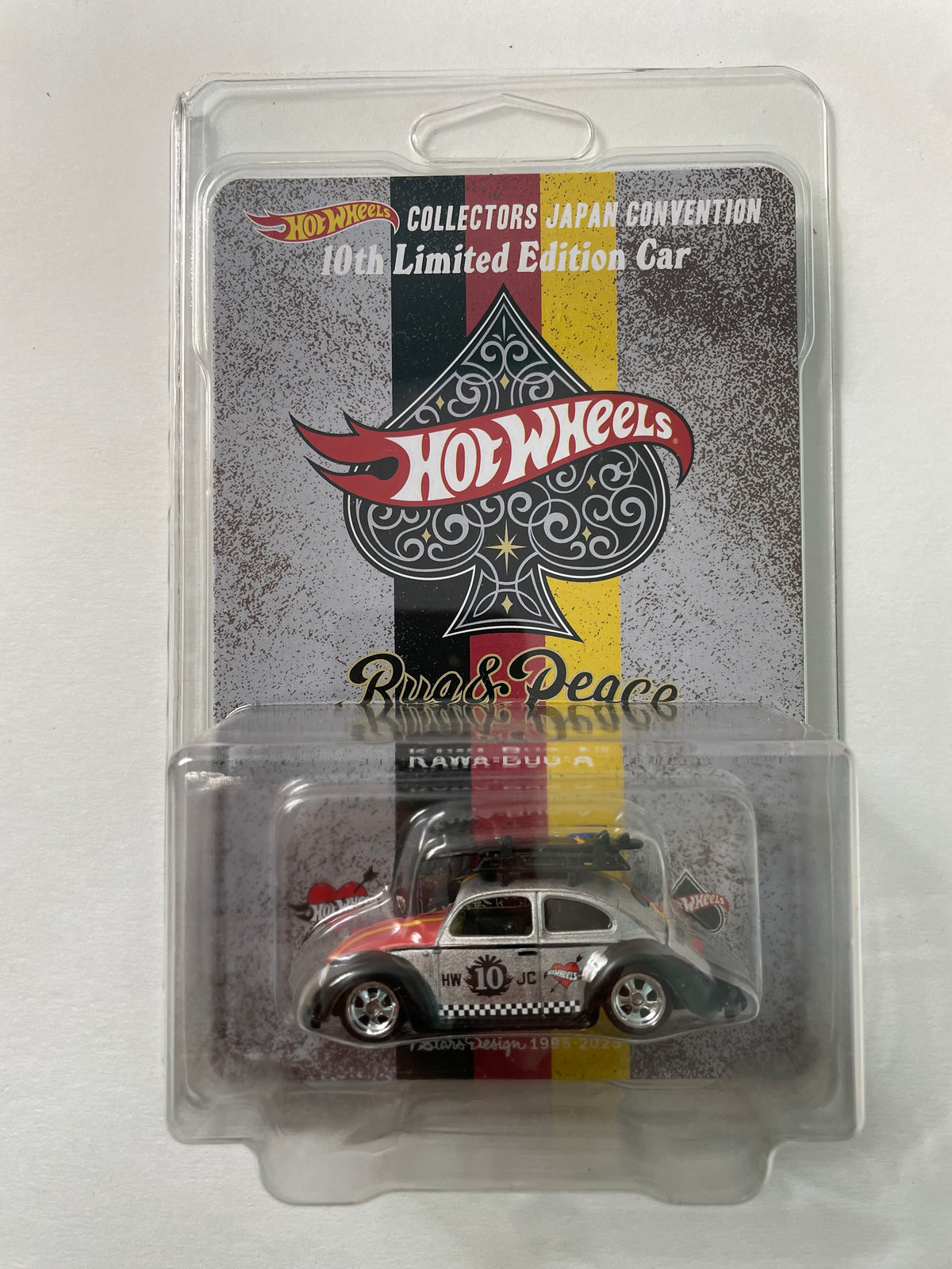 Hot Wheels 1/64 Japan Convention Left Facing Volkswagen Beetle Kawa-Bug-A Black/ Silver - JCP40-Z210 HT