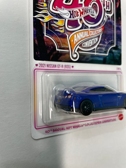 Hot Wheels 1/64 40th Annual Collectors Convention Los Angeles 2021 Nissan GT-R (R35) Blue - JKC03-0910