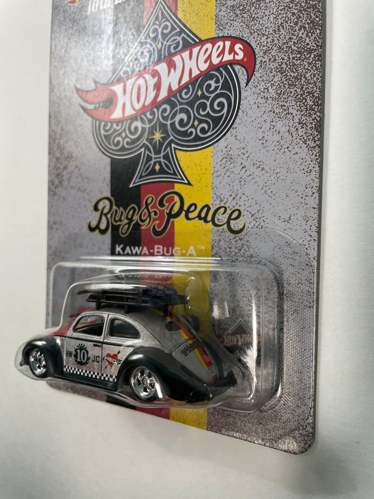 Hot Wheels 1/64 Japan Convention Left Facing Volkswagen Beetle Kawa-Bug-A Black/ Silver - JCP40-Z210 HT