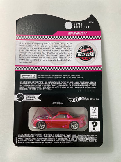Hot Wheels 1/64 RLC 2026 Club exclusive 1993 Mazda RX-7 R1 Pink - JKC06