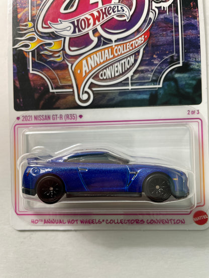 Hot Wheels 1/64 40th Annual Collectors Convention Los Angeles 2021 Nissan GT-R (R35) Blue - JKC03-0910