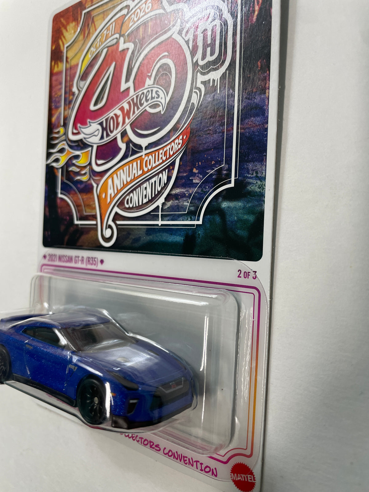 Hot Wheels 1/64 40th Annual Collectors Convention Los Angeles 2021 Nissan GT-R (R35) Low Number #266 Blue - JKC03-0910