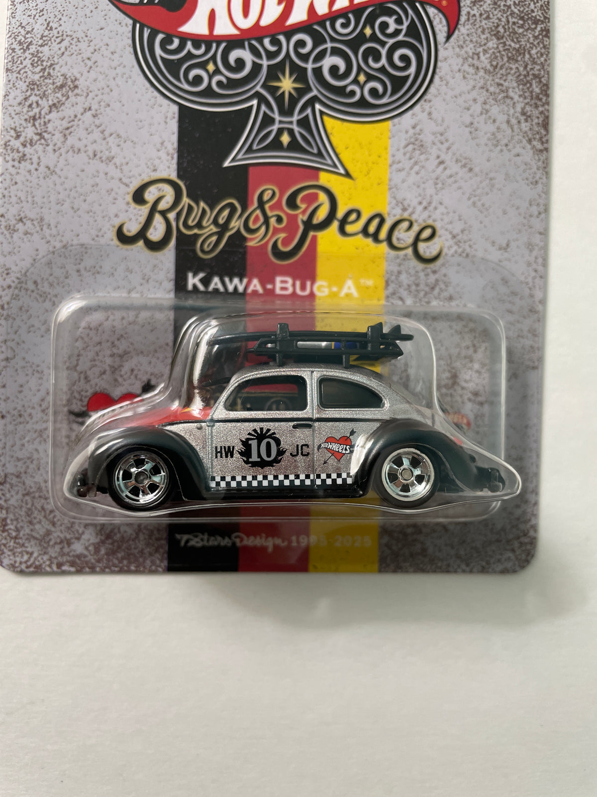 Hot Wheels 1/64 Japan Convention Left Facing Volkswagen Beetle Kawa-Bug-A Black/ Silver - JCP40-Z210 HT