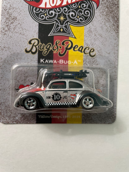 Hot Wheels 1/64 Japan Convention Left Facing Volkswagen Beetle Kawa-Bug-A Black/ Silver - JCP40-Z210 HT