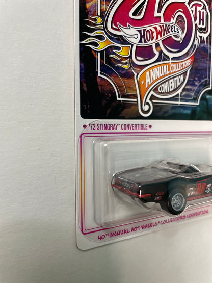 Hot Wheels 1/64 40th Annual Collector Convention Los Angeles Dinner '72 Corvette Stingray Convertible Black - JKC04-0910