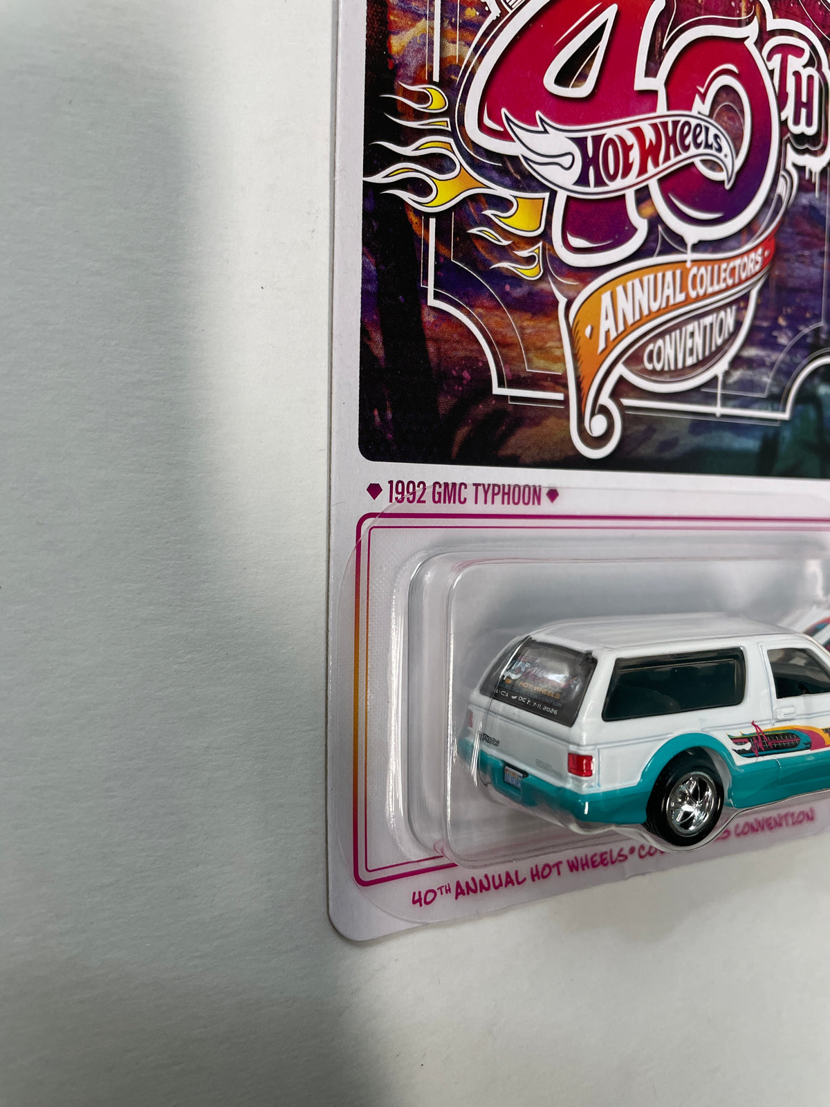 Hot Wheels 1/64 40th Annual Collectors Convention Los Angeles 1992 GMC Typhoon White - JKC05-0910