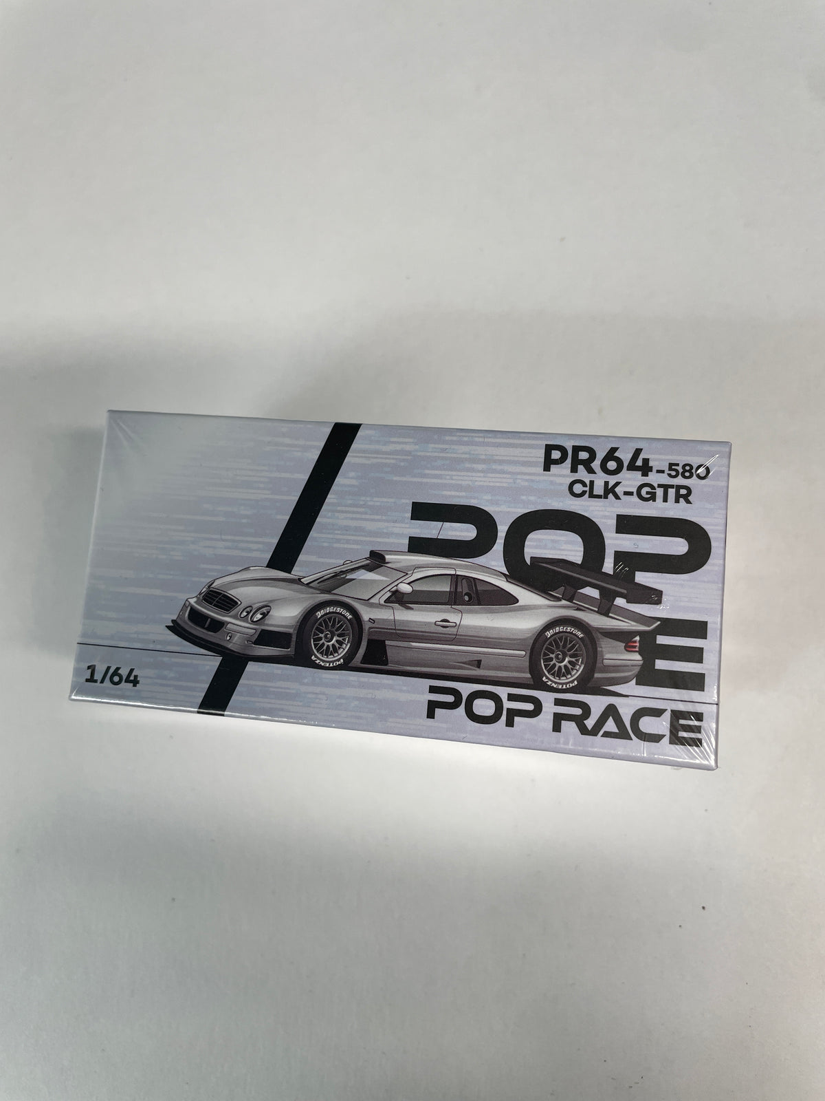 Pop Race 1/64 Hong Kong Toycar Salon 2026 Mercedes CLK-GTR Raw Metal - PR64-0580