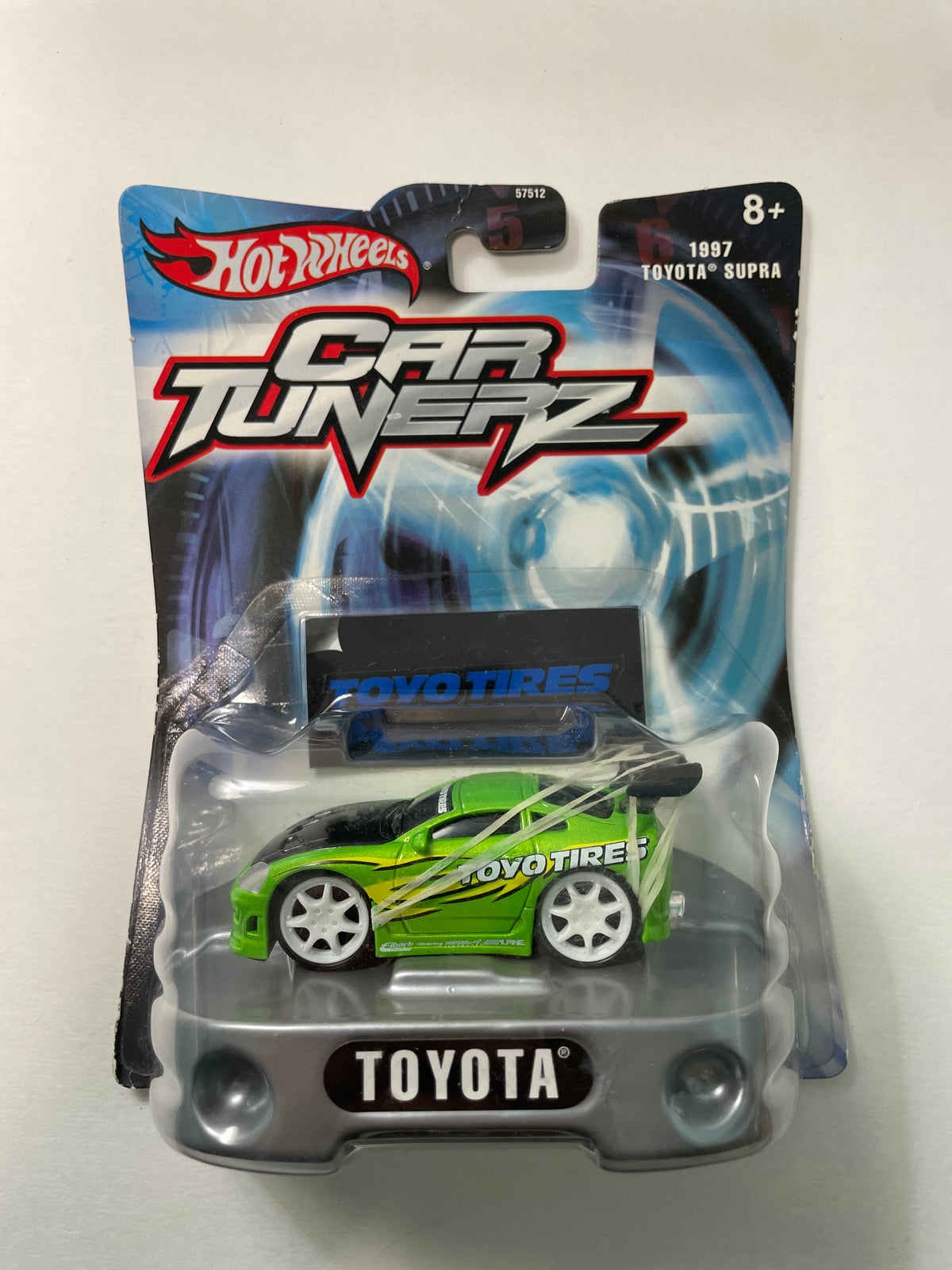 Hot Wheels 1/64 Car Tunerz 1997 Toyota Supra Green - 57512-0710 - Damaged Box