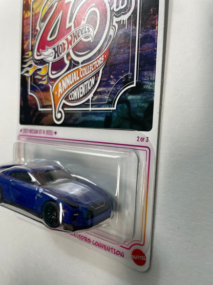 Hot Wheels 1/64 40th Annual Collectors Convention Los Angeles 2021 Nissan GT-R (R35) Blue - JKC03-0910