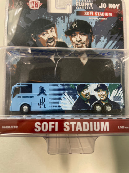 M2 Machines 1/64 Gabriel Fluffy Iglesias JO KOY Sofi Stadium Autographed Box Blue - 67400