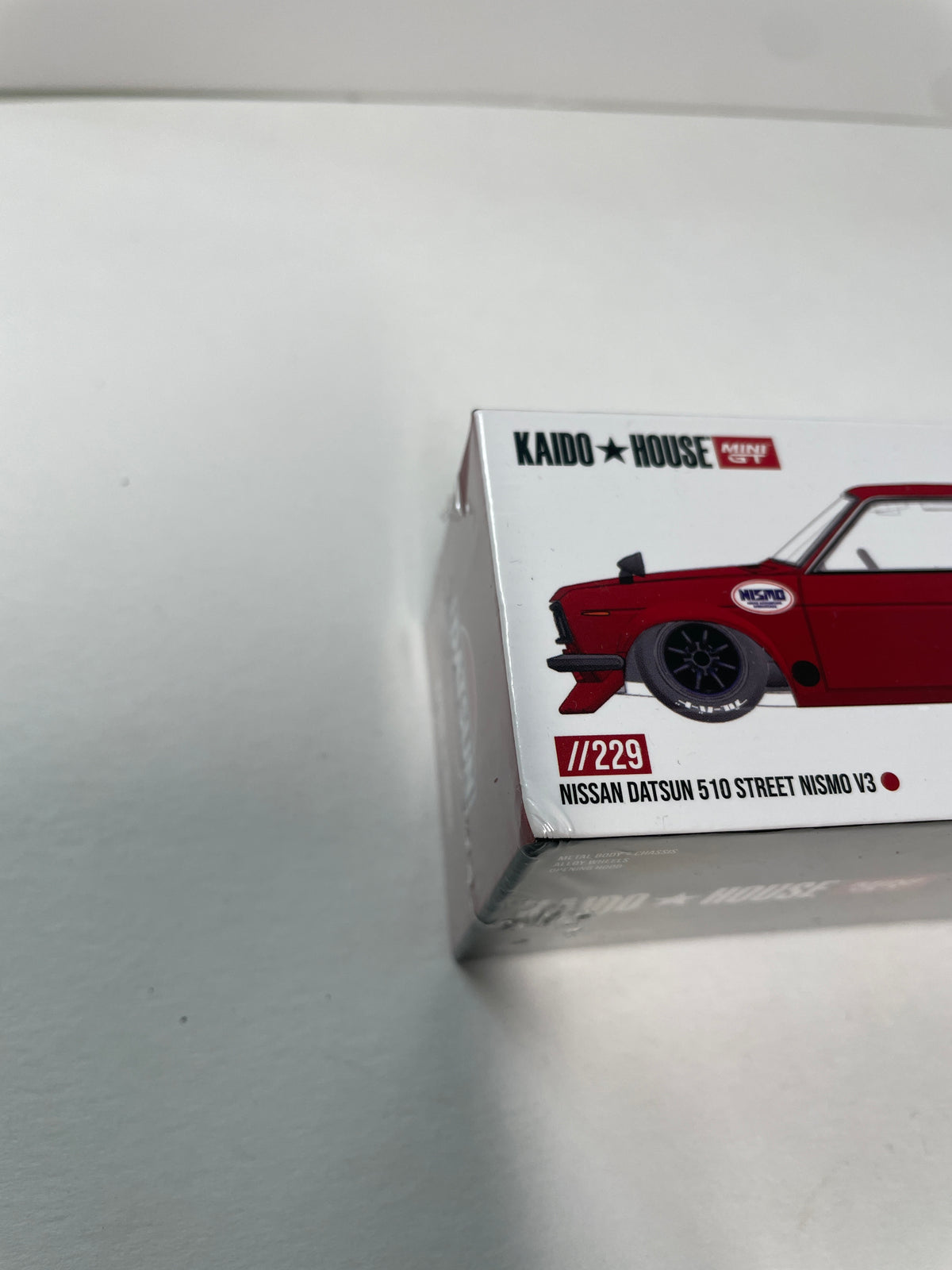 Mini GT x Kaido House 1/64 Nissan Datsun 510 Street Nismo V3 Red - KHMG229 - Damaged Box