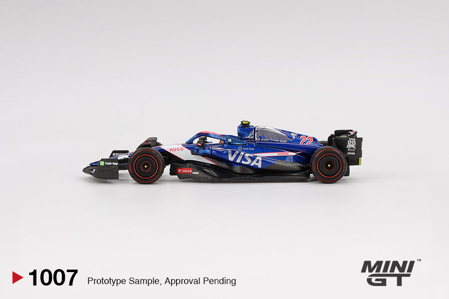 Mini GT 1/64 RB VCARB 01 #22 2024 F1 2024 Bahrain GP Yuki Tsunoda Blue - MGT01007